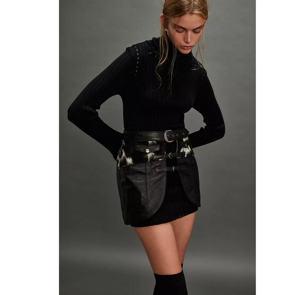 Understated Leather Free People Wild Side Skirt Belt Sz S